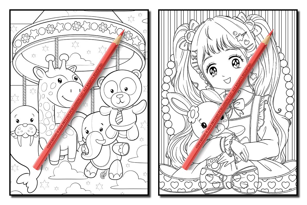 Stuffed Animals: An Adorable Coloring Book with Cute Animals, Playful Kids, and Fun Scenes for Relaxation (Cute Animal Coloring Books)