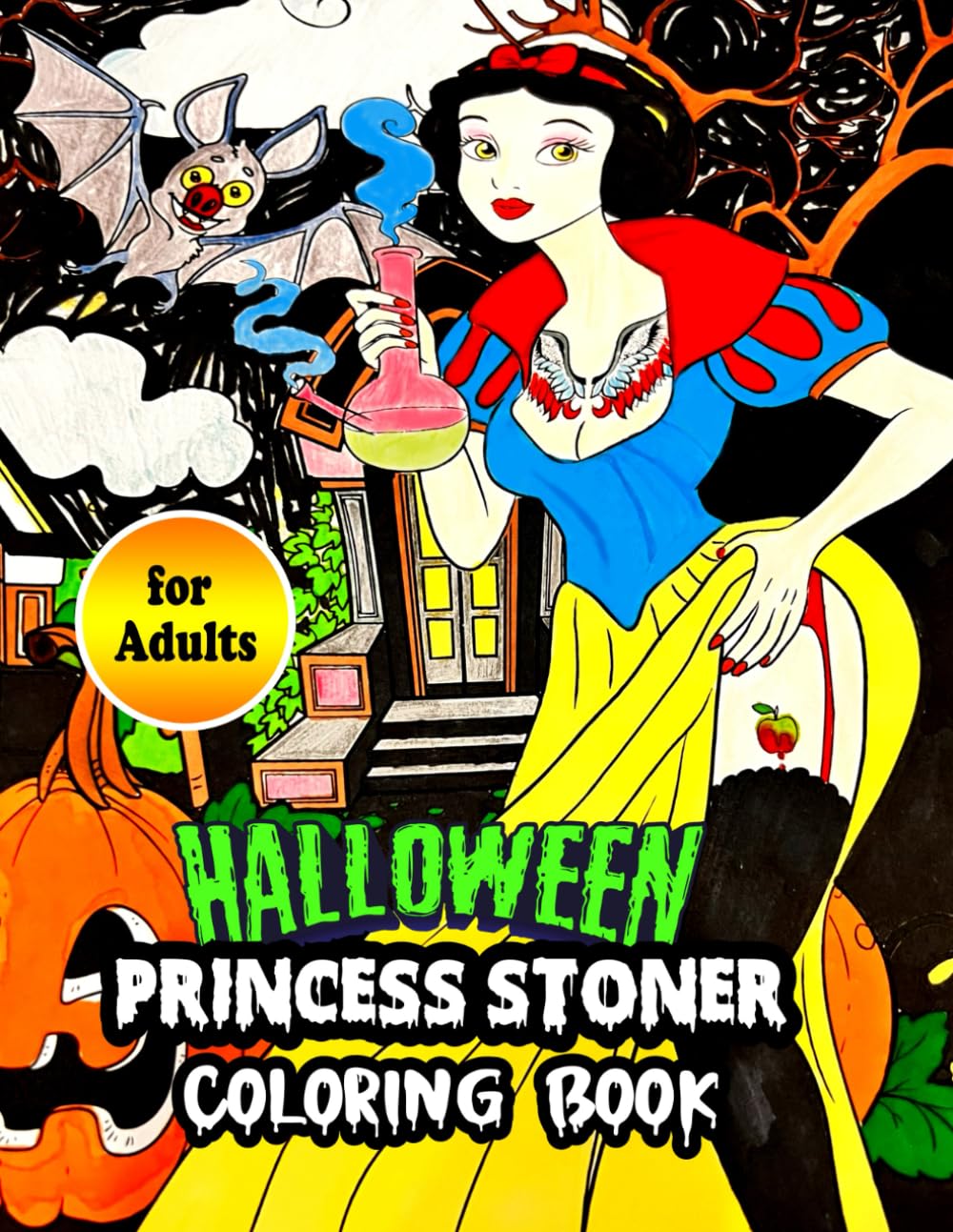 Halloween Stoner Coloring Book: Awesome Coloring Pages For Adults With Many Favorite Characters For Stress Relief And Relaxation