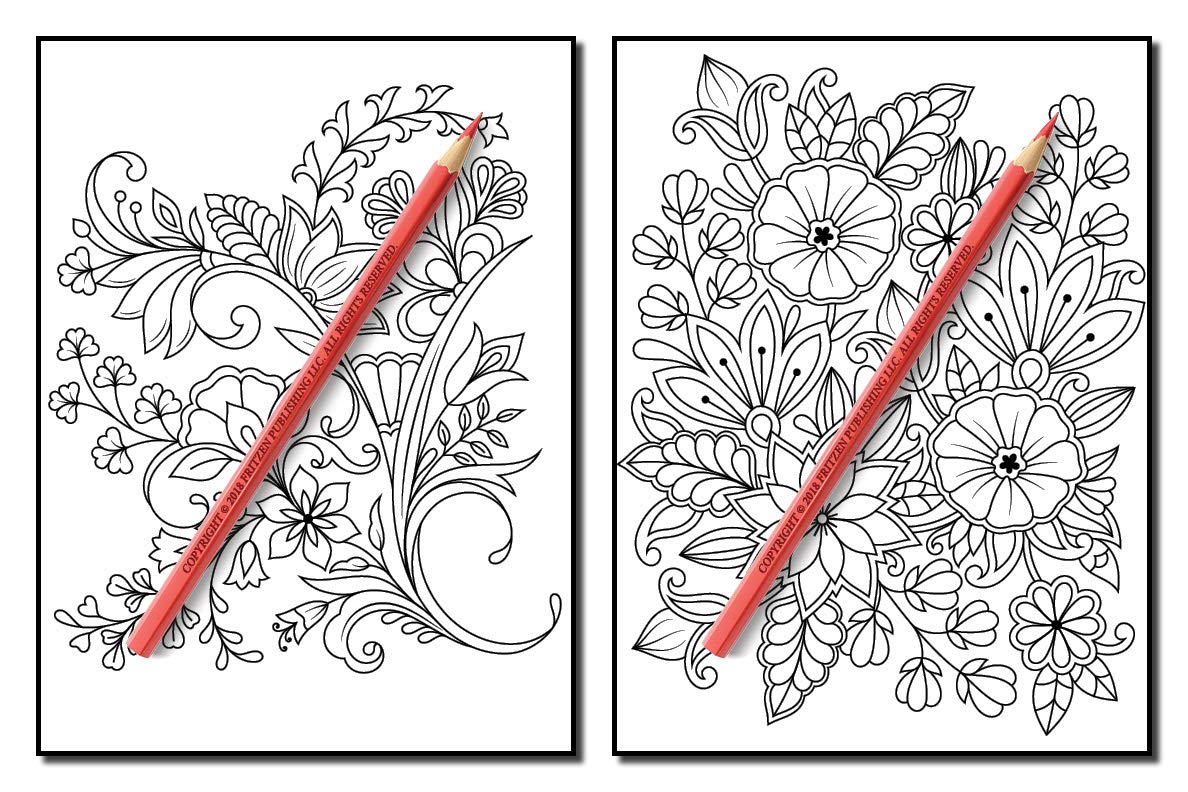 Springtime Flowers: An Adult Coloring Book with Beautiful Spring Flowers, Fun Flower Designs, and Easy Floral Patterns for Relaxation