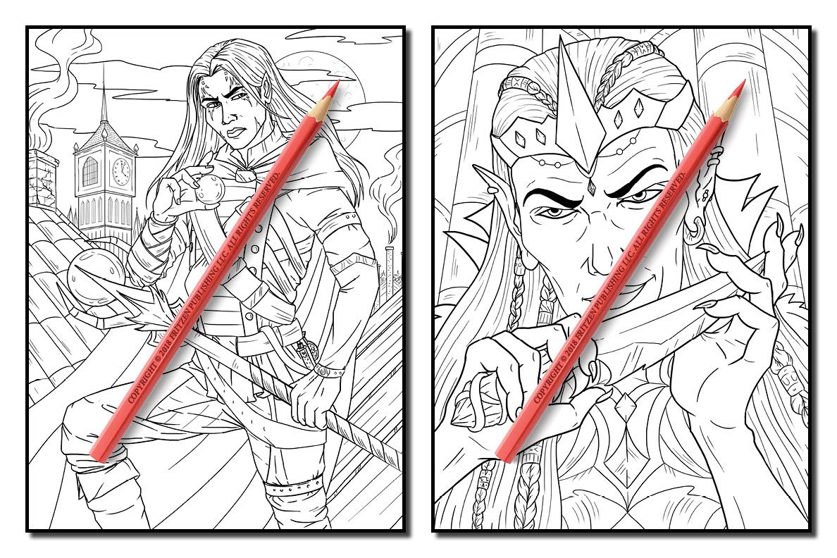 Dark Fantasy: An Adult Coloring Book with Mysterious Women, Mythical Creatures, Demonic Monsters, and Gothic Scenes for Relaxation