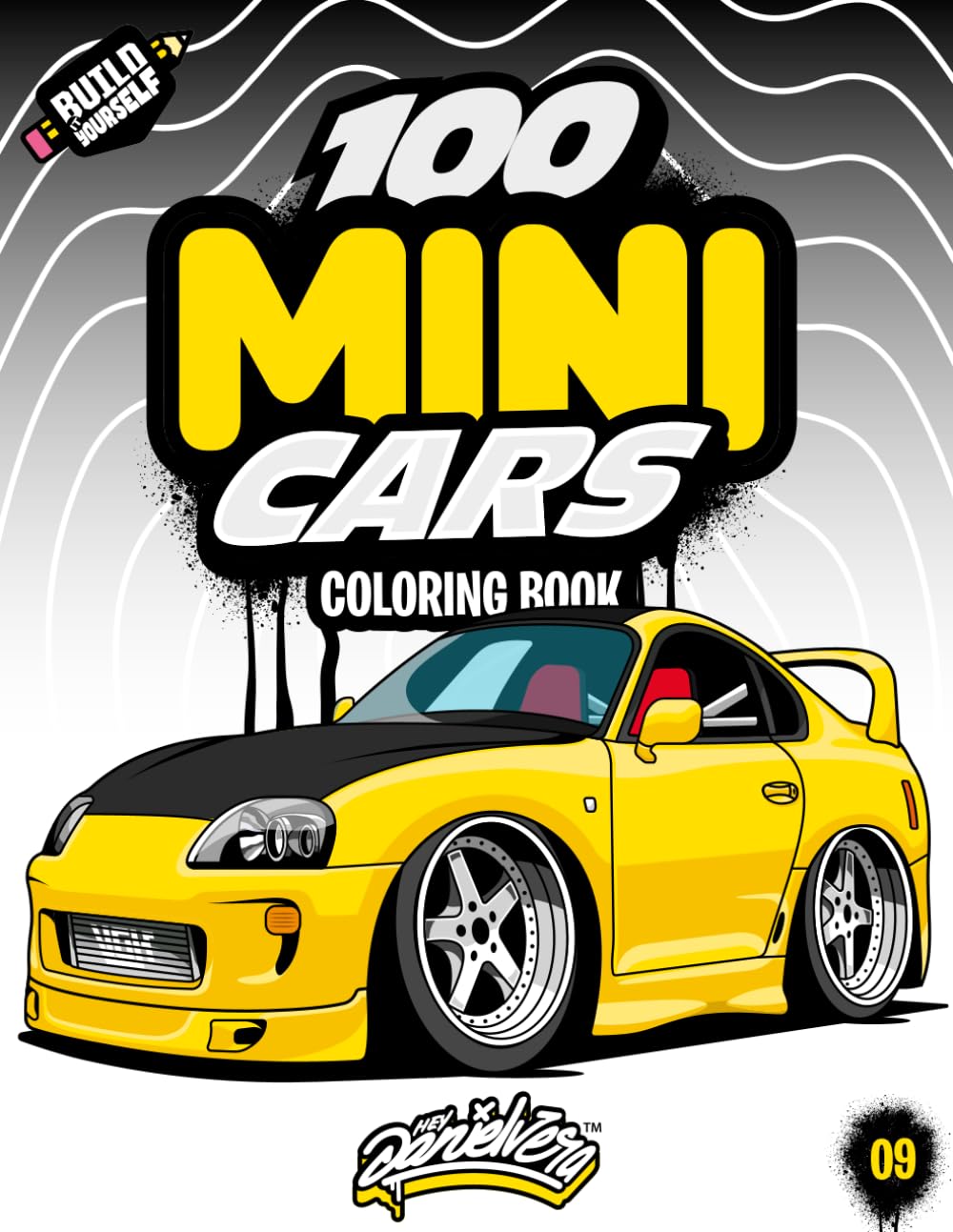 100 MINI Cars Coloring Book: Fun automotive adventure with 100 coloring pages for kids & teens Ages 6-18