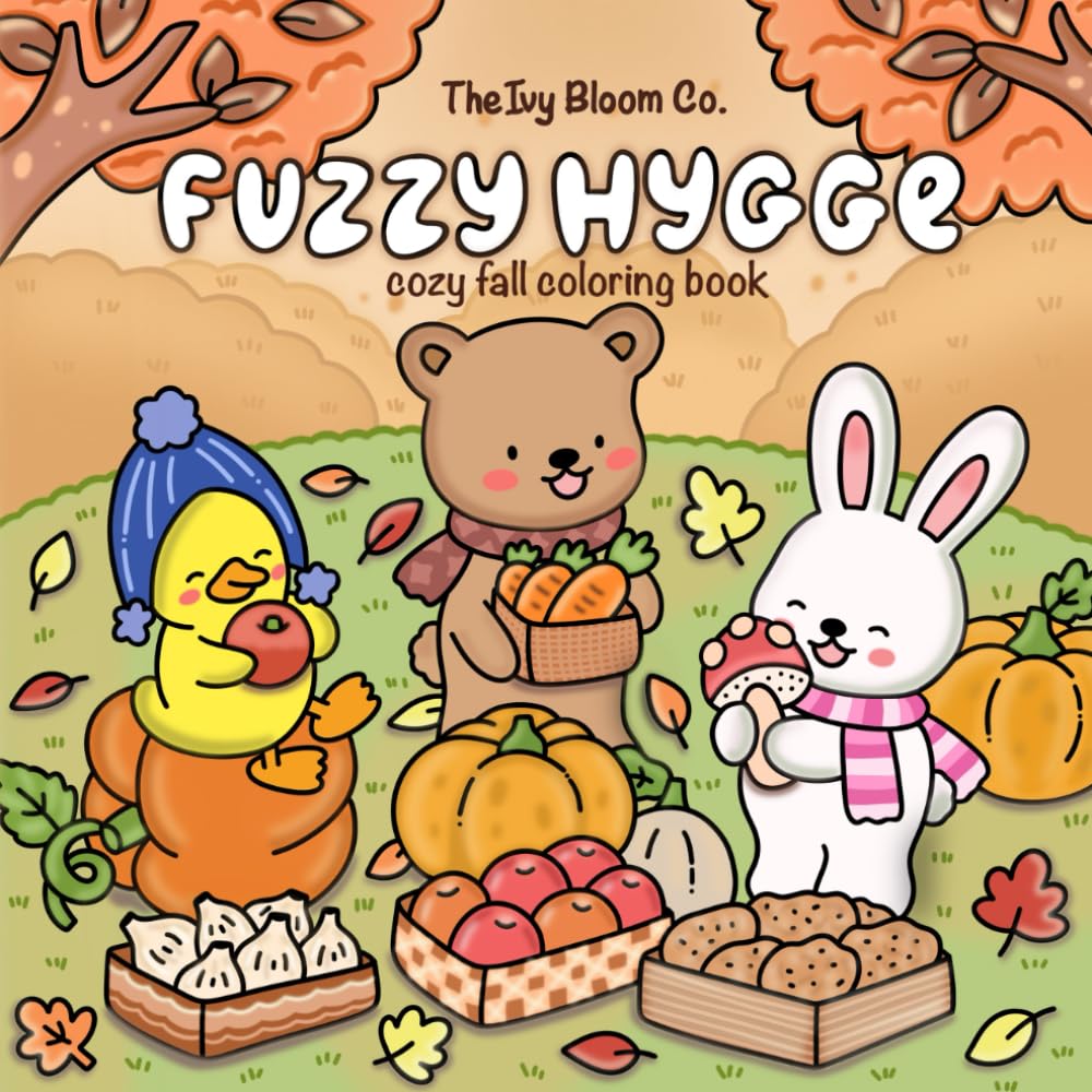 Fuzzy Hygge Coloring Book (Animal Friends)