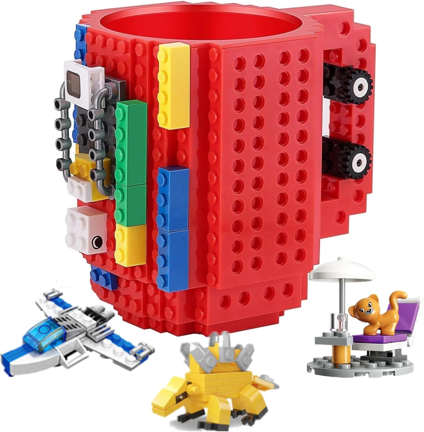 Build-On Brick Mug – Building Block Coffee Cup, 12oz