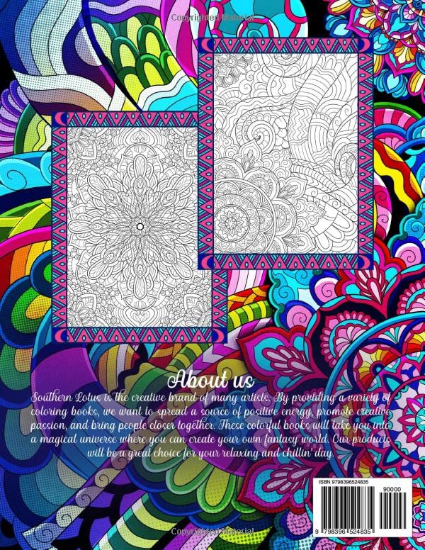 Mandala Patterns Coloring Book: Adult Coloring Pages with Stress Relieving Flower Motifs and Frames, Intricate Illustrations of Relaxing Patterns to Color and Unleash Creativity