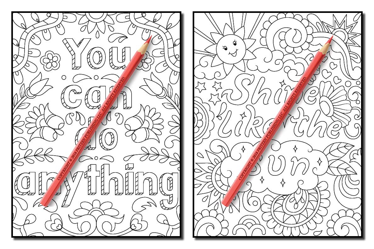 Live Your Dreams: An Adult Coloring Book with Fun Inspirational Quotes, Adorable Kawaii Doodles, and Positive Affirmations for Relaxation