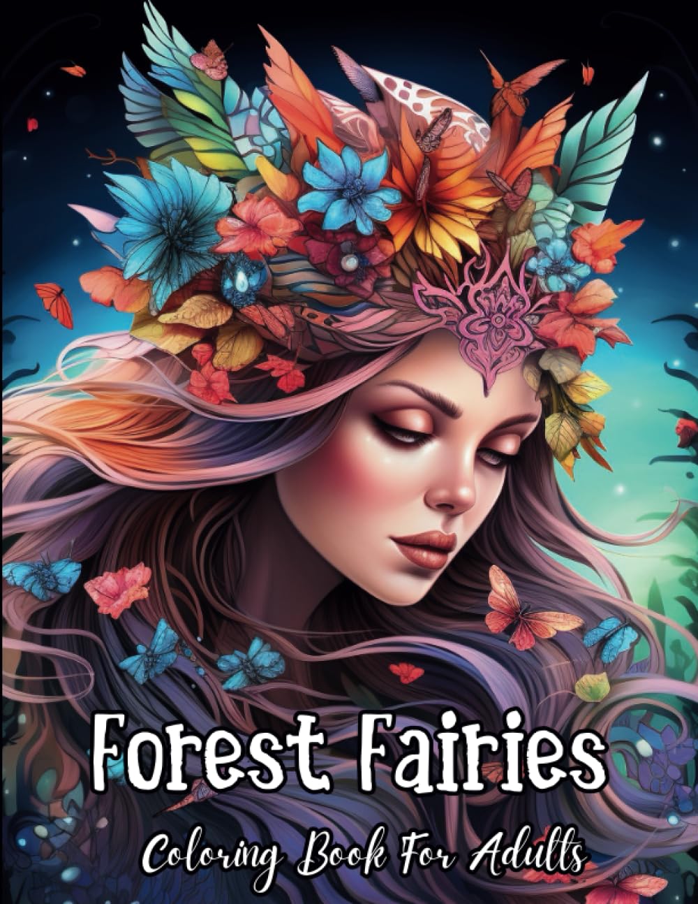 Forest Fairies Coloring Book For Adults: 50 Amazing Fairies Coloring Pages for Relaxation and Mindfulness