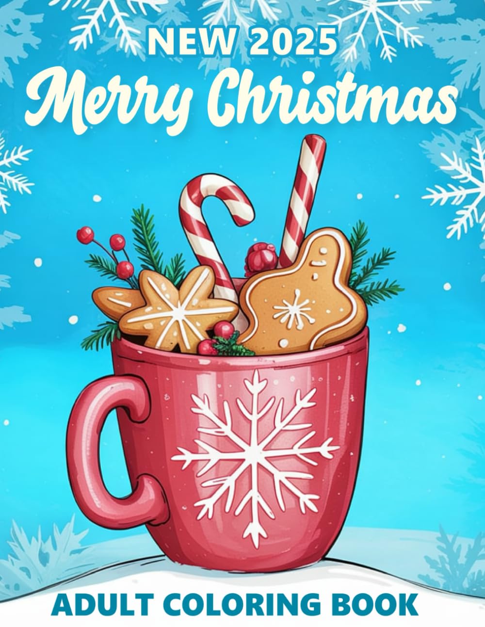 New 2025 Merry Christmas Adult Coloring Book: Relax, Easy and Fun Christmas Coloring Book For Adults and Seniors Winter Beautiful Designs for Relaxation