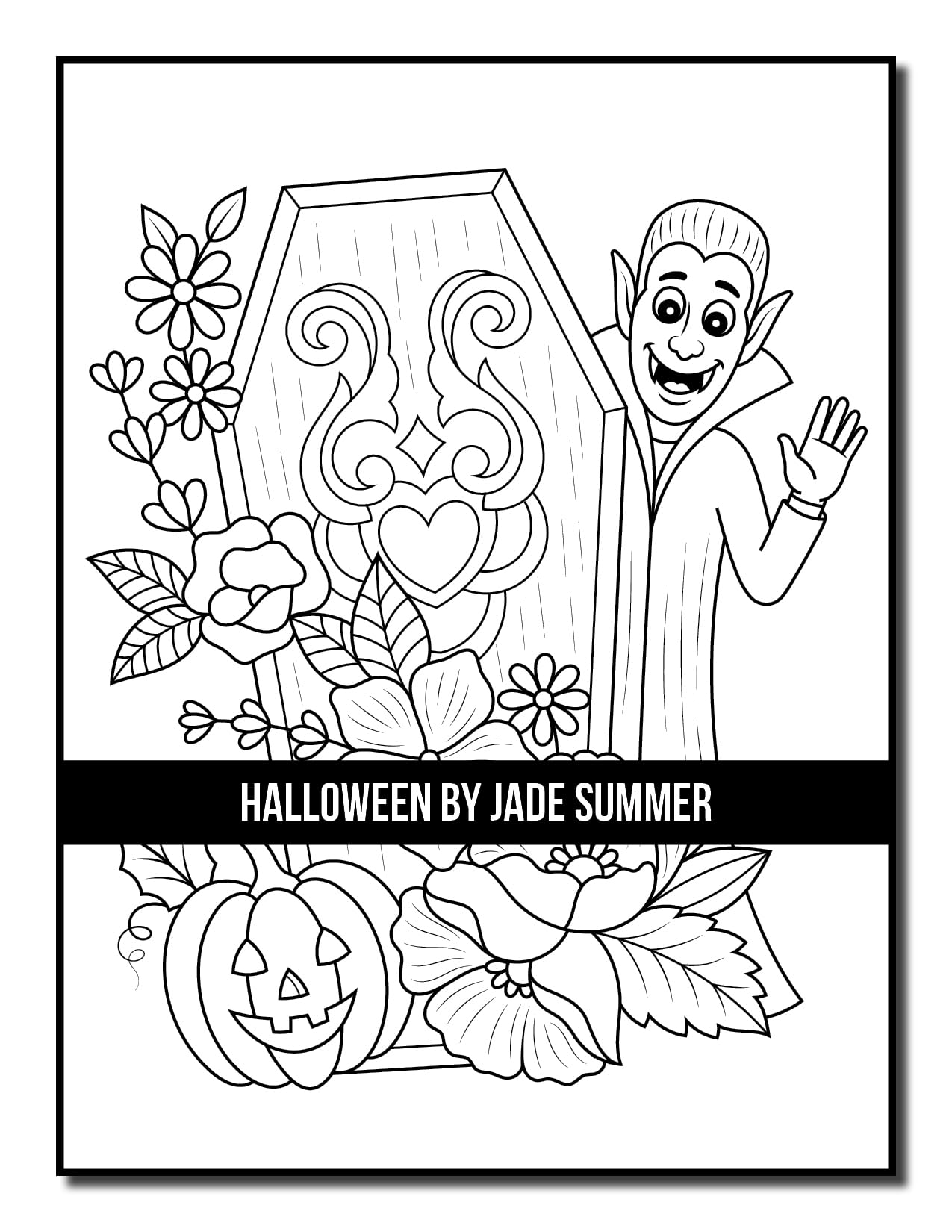 Halloween Coloring Book: For Adults with Beautiful Flowers, Adorable Animals, Spooky Characters, and Relaxing Fall Designs (Halloween Coloring Books)