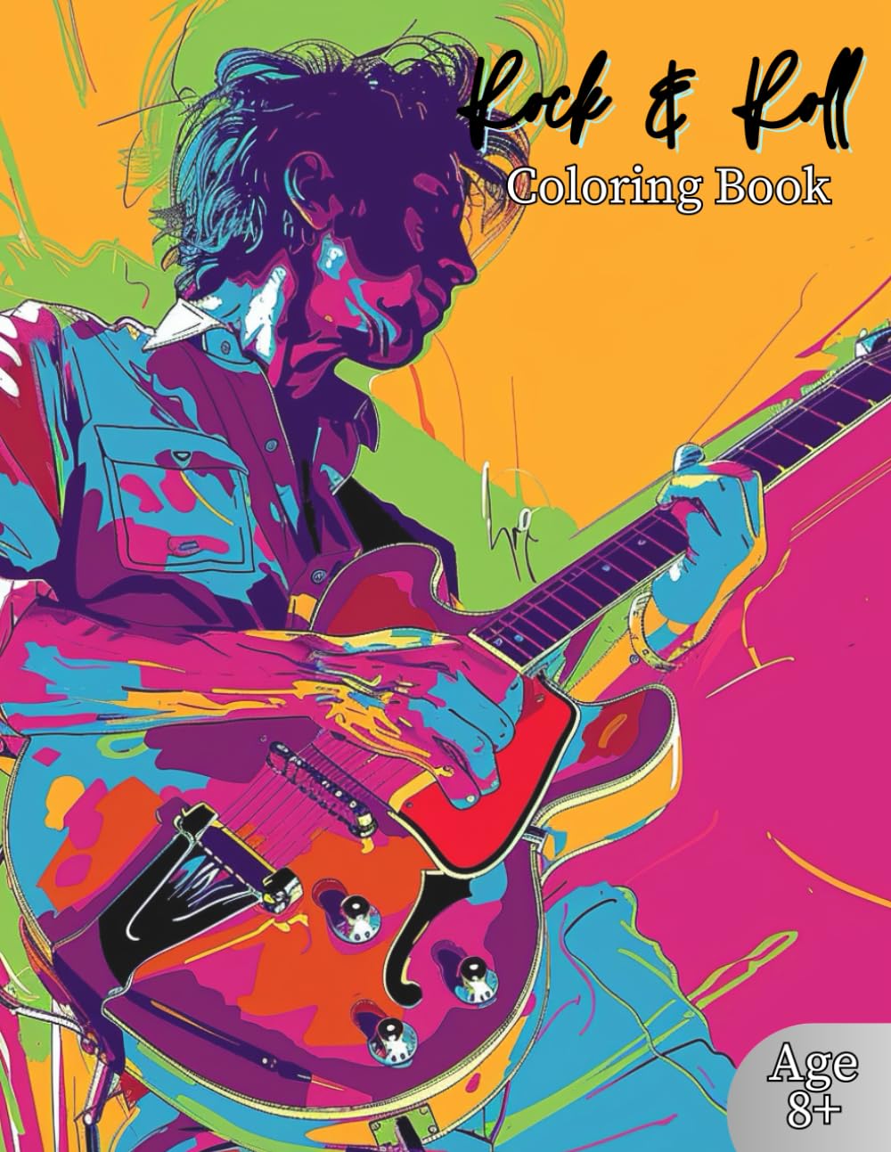 Rock & Roll Coloring Book: Rock & Roll of Many Genres for Kids and Adults Young and Old