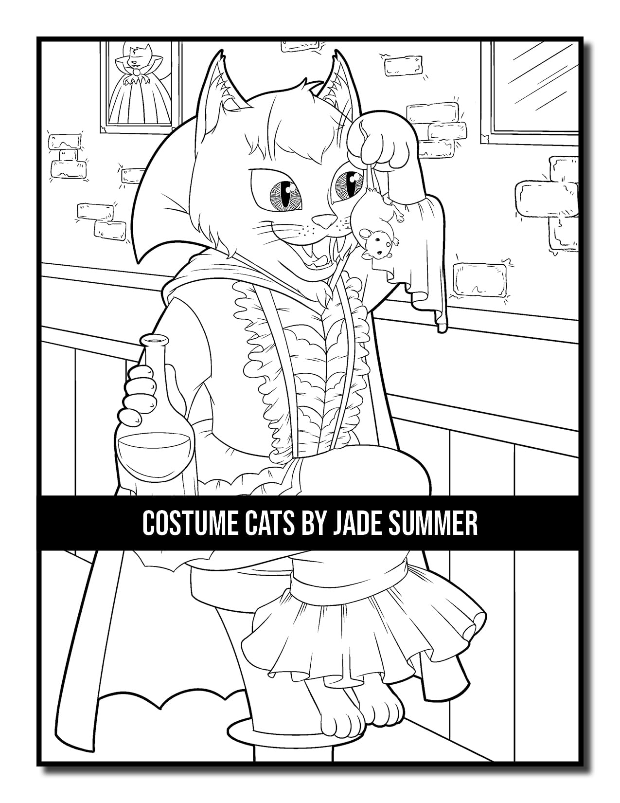 Costume Cats: An Adult Coloring Book with Adorable Cartoon Cats, Cute Fashion Designs, and Funny Scenes for Cat Lovers (Cute Animal Coloring Books)