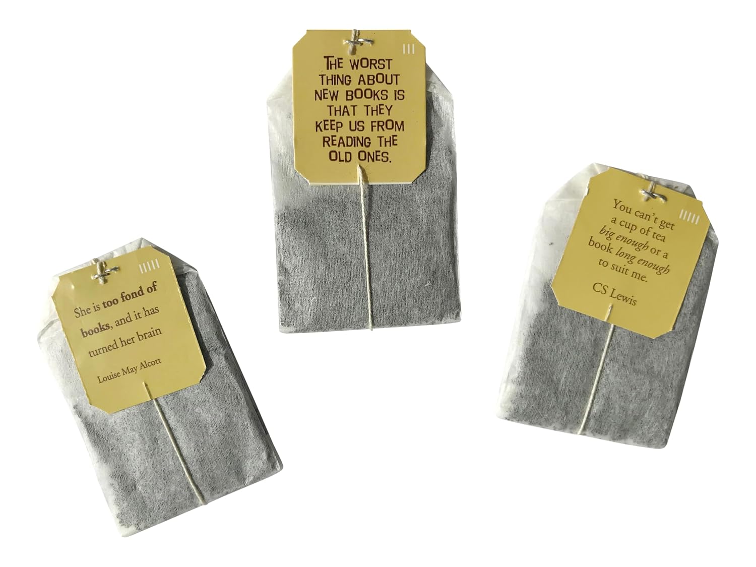 Novel Teas Book Lover Tea Gift Set – 25 English Breakfast Teabags with Literary Quote Tags