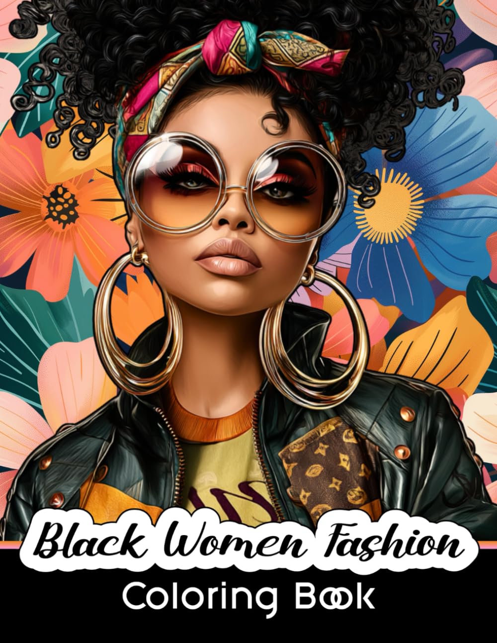 Black Women Fashion Coloring Book: 50 Coloring Pages of Beautiful Black Women for Adults: African American Women Portraits