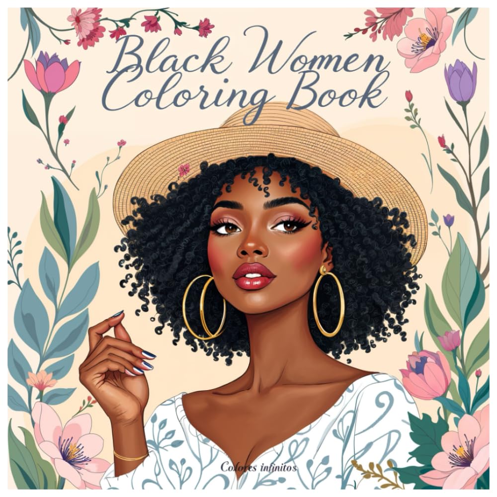 Black Women Coloring Book: 50 Coloring Pages of Beautiful Black Women for Adults: African American Women Portraits