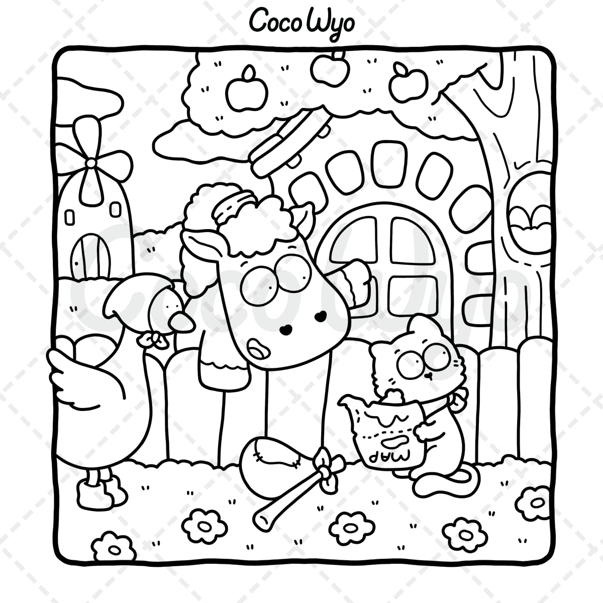 The Little Cat: Cozy Life of Kitty Coloring Book for Adults and Teens (Cozy & Cute Coloring)