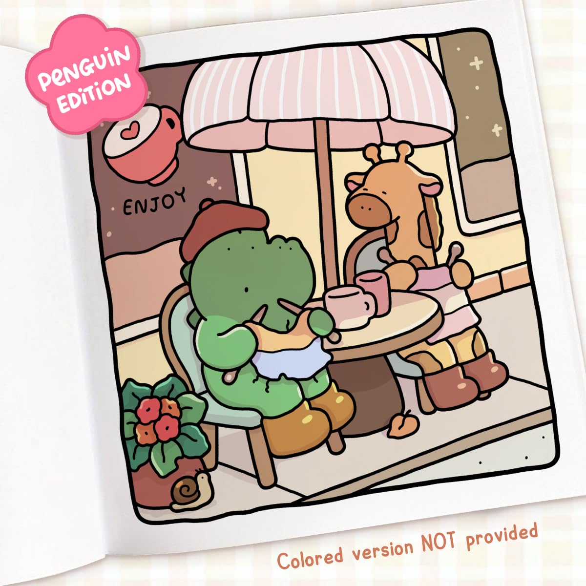 Cozy Cafe: Coloring Book for Adults and Kids (Cozy Spaces Coloring)