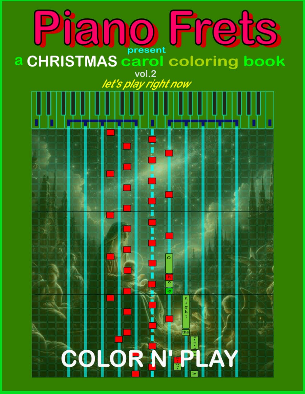 A Christmas Carol coloring book vol. 2: Piano Frets present