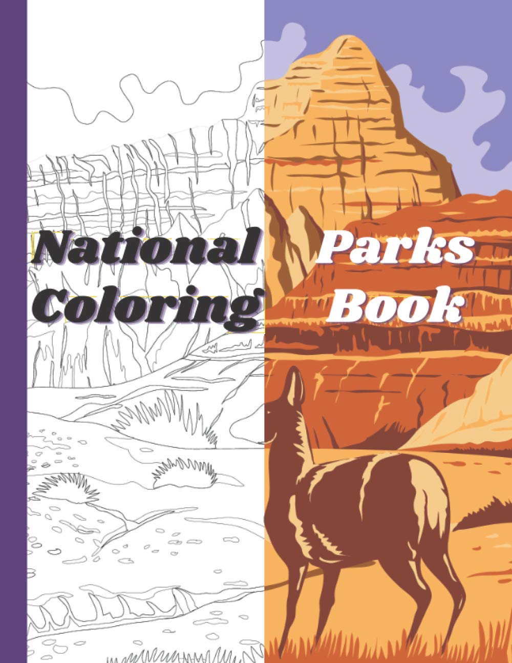National Parks Coloring Book: Nature Coloring Book for Adults & Kids with 20 National Park Coloring Book Illustrations | Wilderness Adult Coloring Book