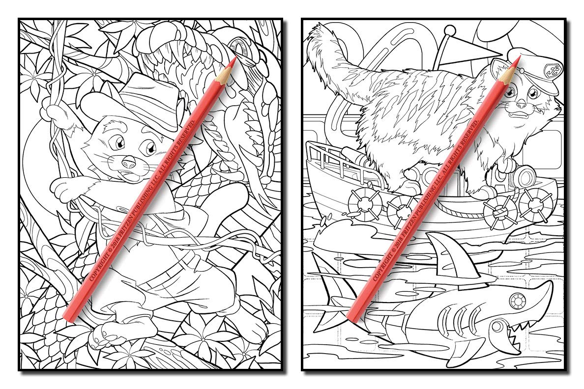 Cute Cats: An Adult Coloring Book with Funny Cats, Adorable Kittens, and Hilarious Scenes for Cat Lovers