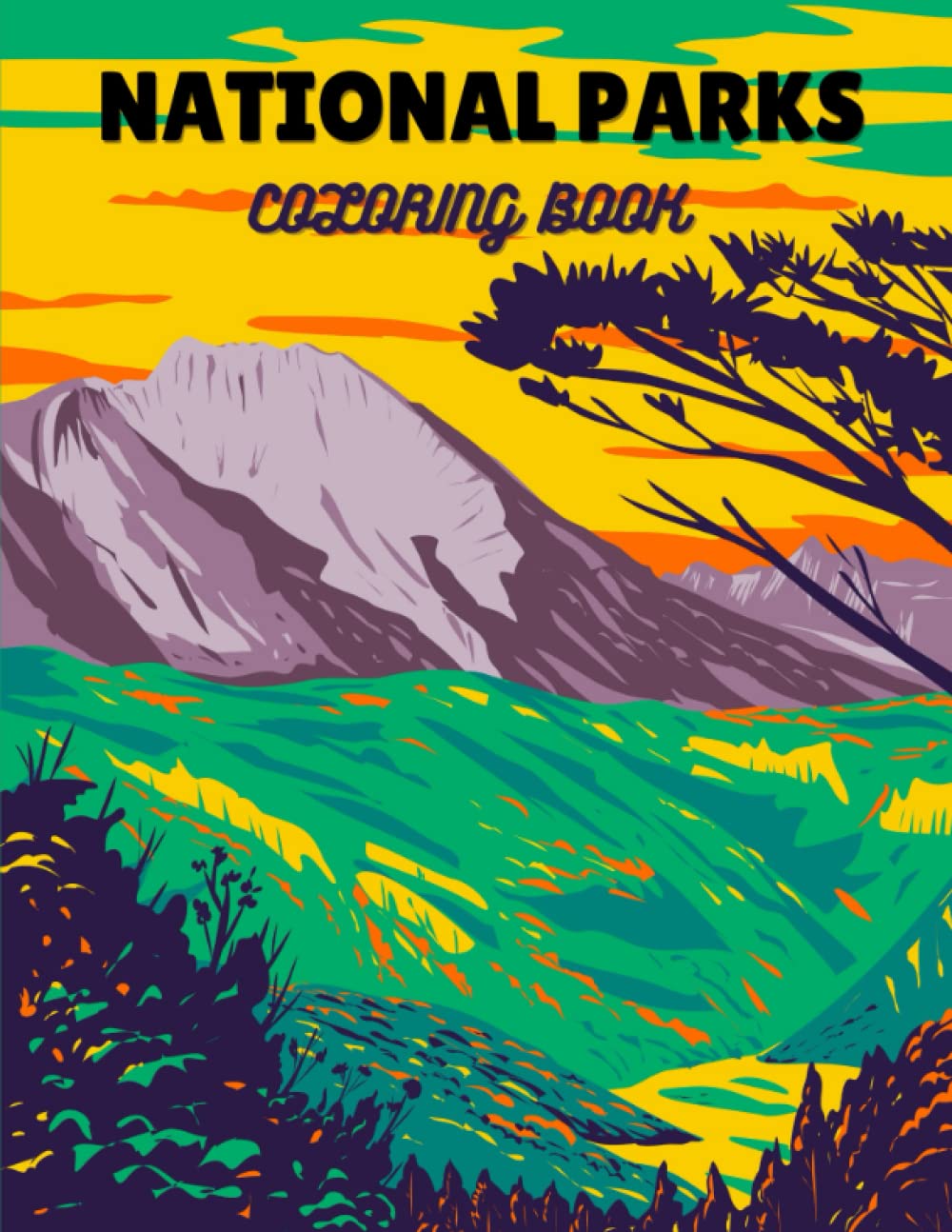 National Parks Coloring Book: A Coloring Book Featuring the Most Beautiful National Parks of America