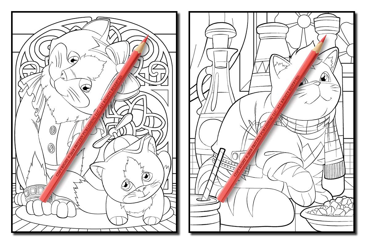 Cute Cats: An Adult Coloring Book with Funny Cats, Adorable Kittens, and Hilarious Scenes for Cat Lovers
