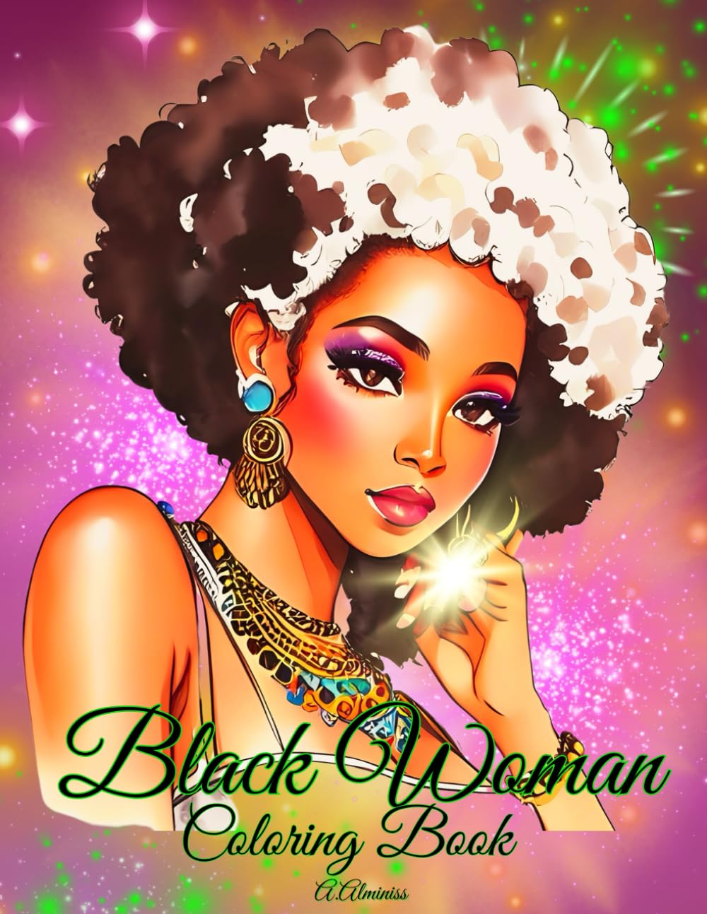 Black Woman Coloring Book: Black Women Adult Coloring Book.Beautiful African American Women Portraits With Flowers, Leaves, Bird And More! Amazing ... Relief And Relaxation For Teens And Adults