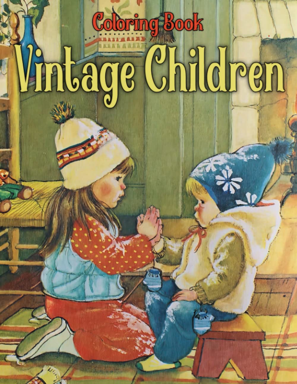 Vintage Children Coloring Book: Peaceful Nostalgic Memories Coloring Pages With Classic Kids Activities Illustration for Stress Relief and Relaxation Gift Idea For Teens & Adults