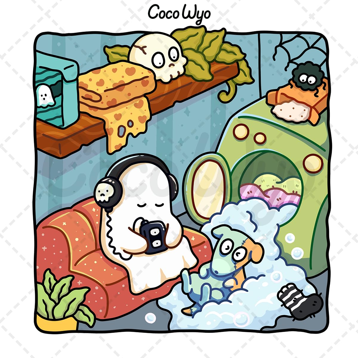 Spooky Cutie: Vol. 2 Coloring Book for Adults and Teens Featuring Lovely Creepy Creatures in Cozy Moments for Relaxation