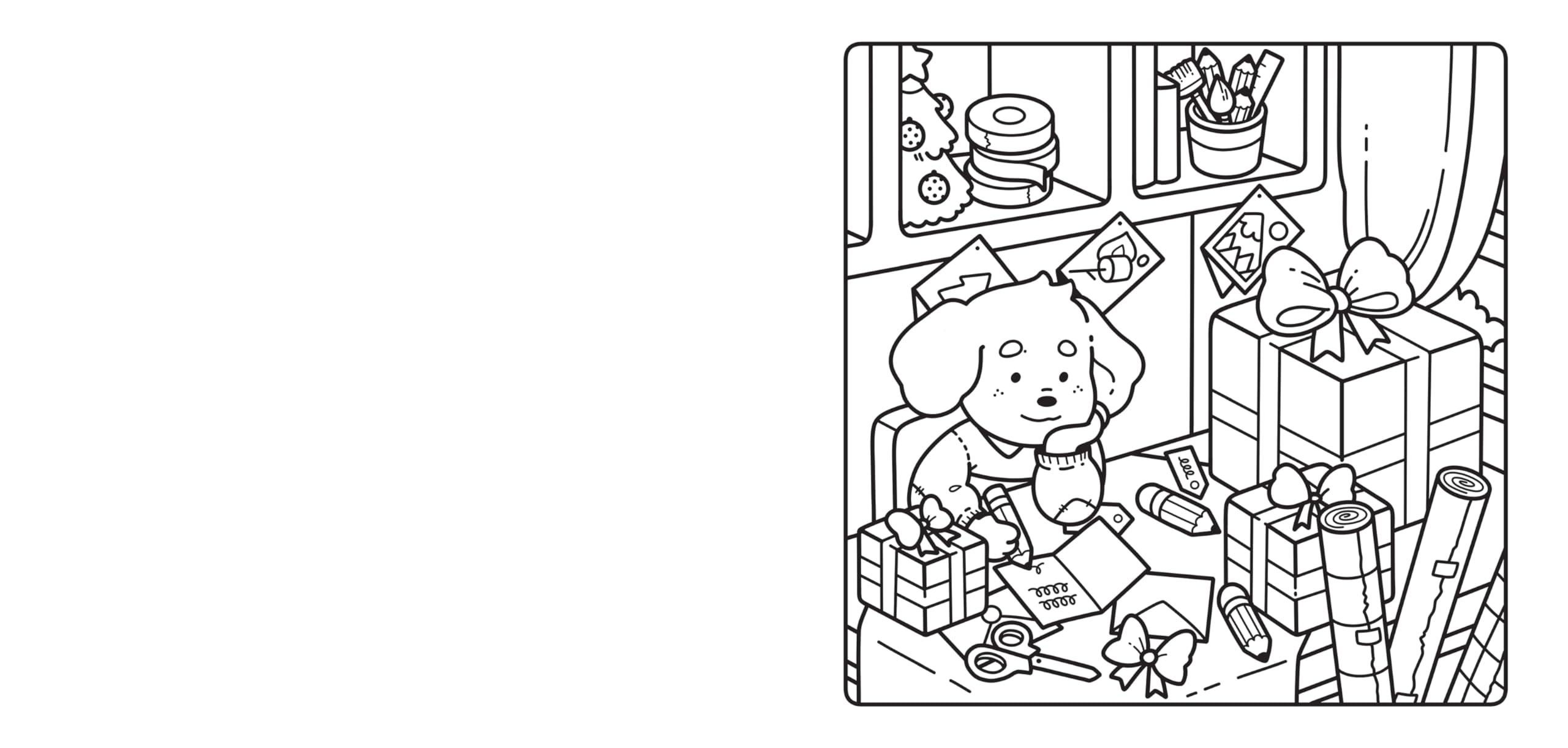 Cute & Cozy: Christmas: A Simple, Snuggly Coloring Book