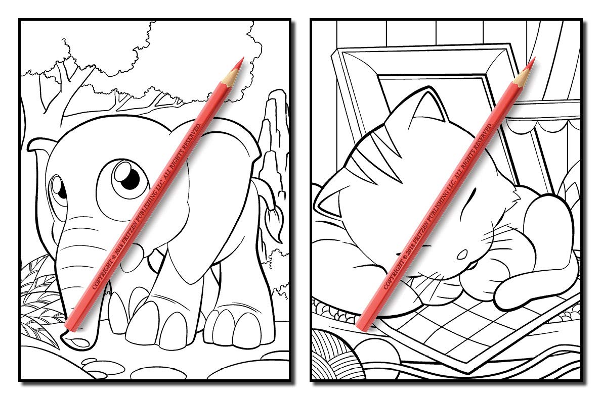 Cute Animals: An Adult Coloring Book with Fun, Easy, and Relaxing Coloring Pages for Animal Lovers