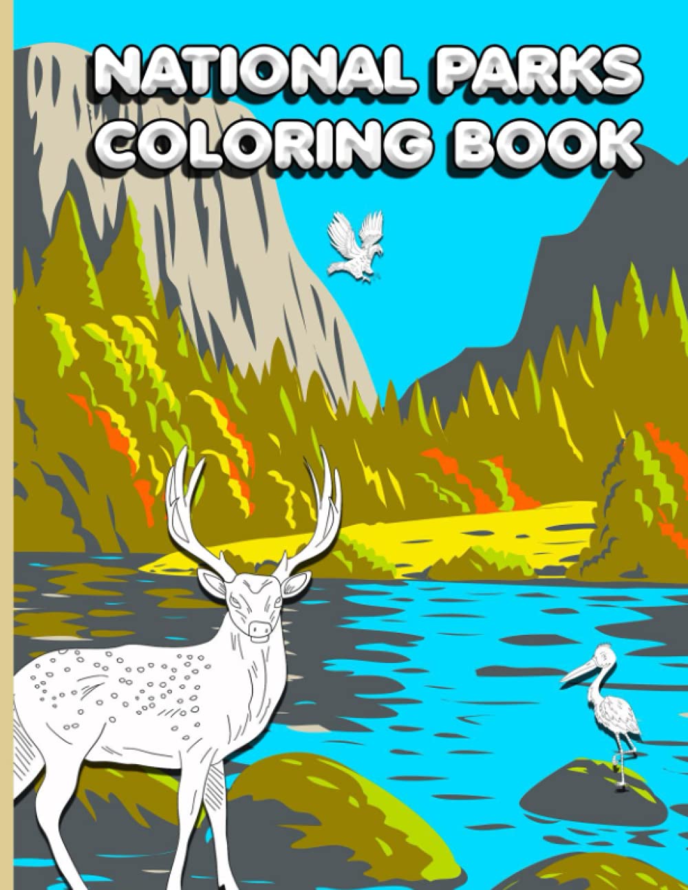 National Parks Coloring Book: USA National Parks Lands of Wonder | An Educational Adult Coloring Book with Beautiful Scenic Scenery Pages to Color for Relaxation and Stress Relief