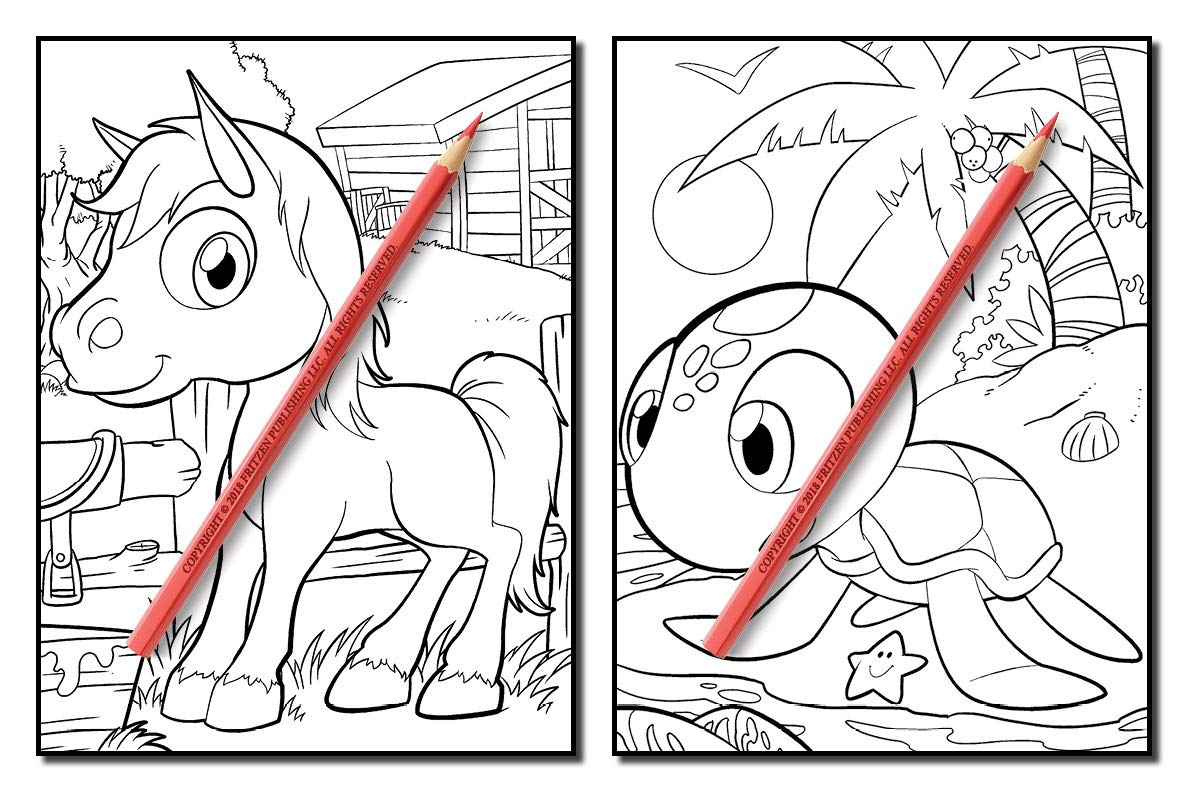 Cute Animals: An Adult Coloring Book with Fun, Easy, and Relaxing Coloring Pages for Animal Lovers