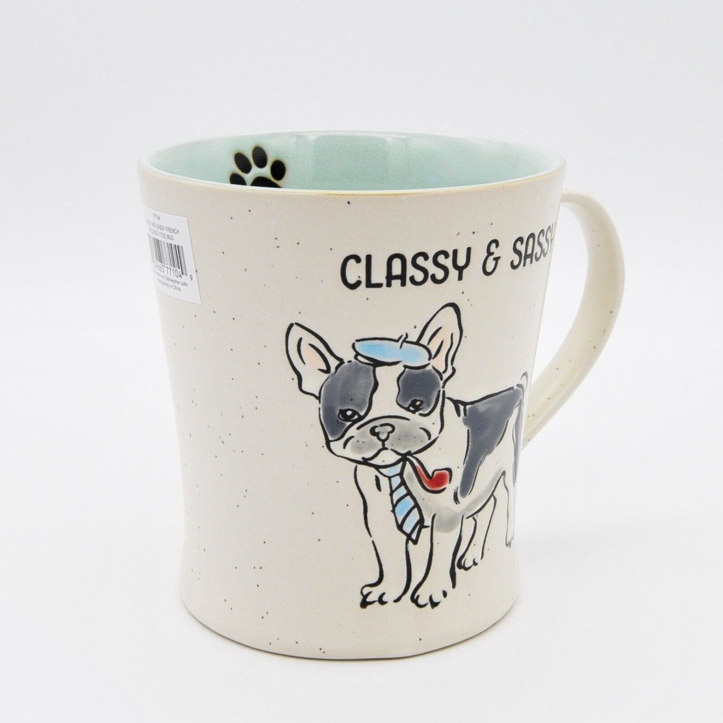 Classy & Sassy French Bulldog Mug, 17oz Ceramic Coffee Cup by Spectrum Designz