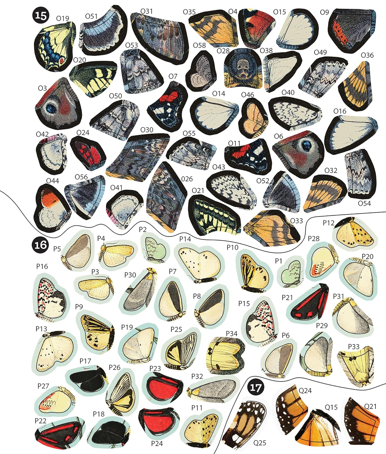 Brain Games - Sticker by Number - Vintage: Butterflies (28 Images to Sticker)