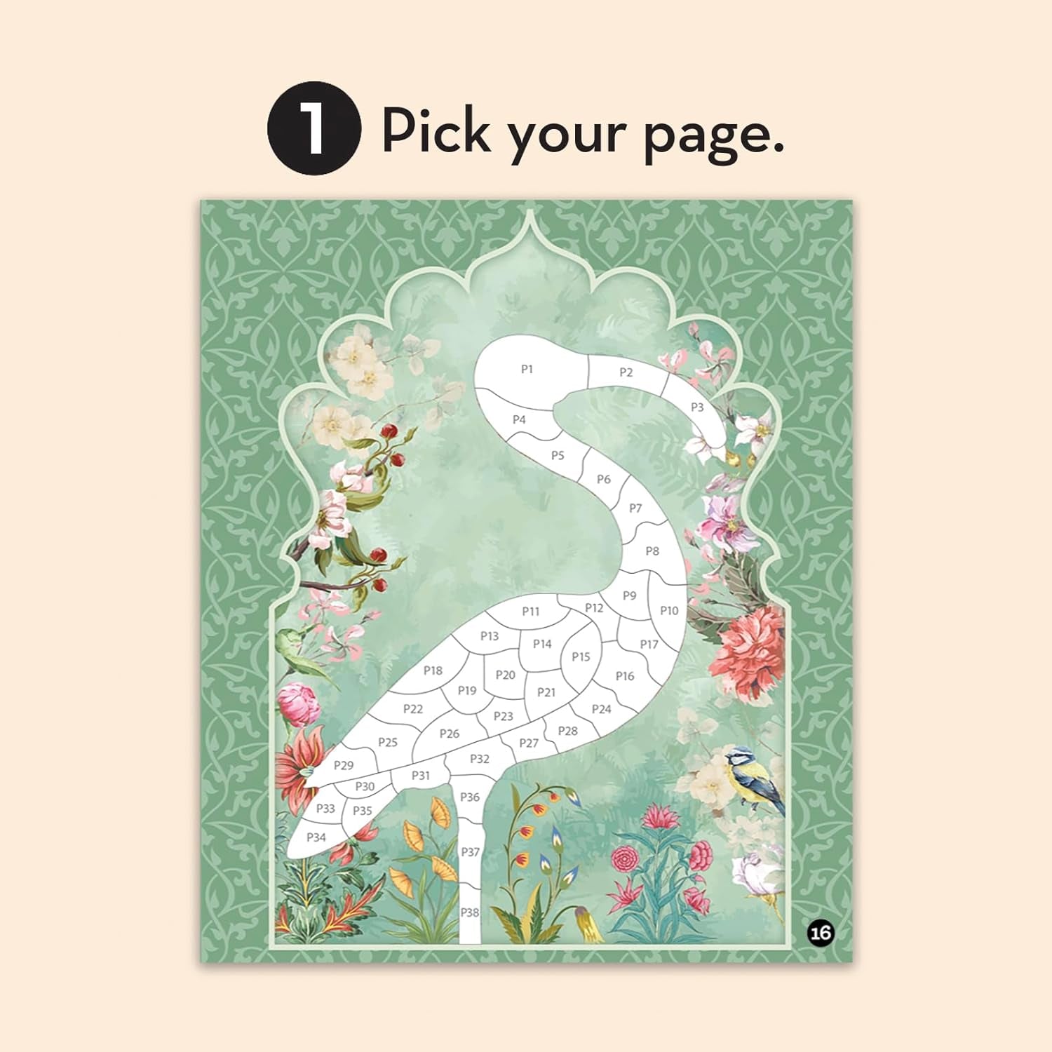 Brain Games - Sticker by Number - Vintage: Birds (28 Images to Sticker)
