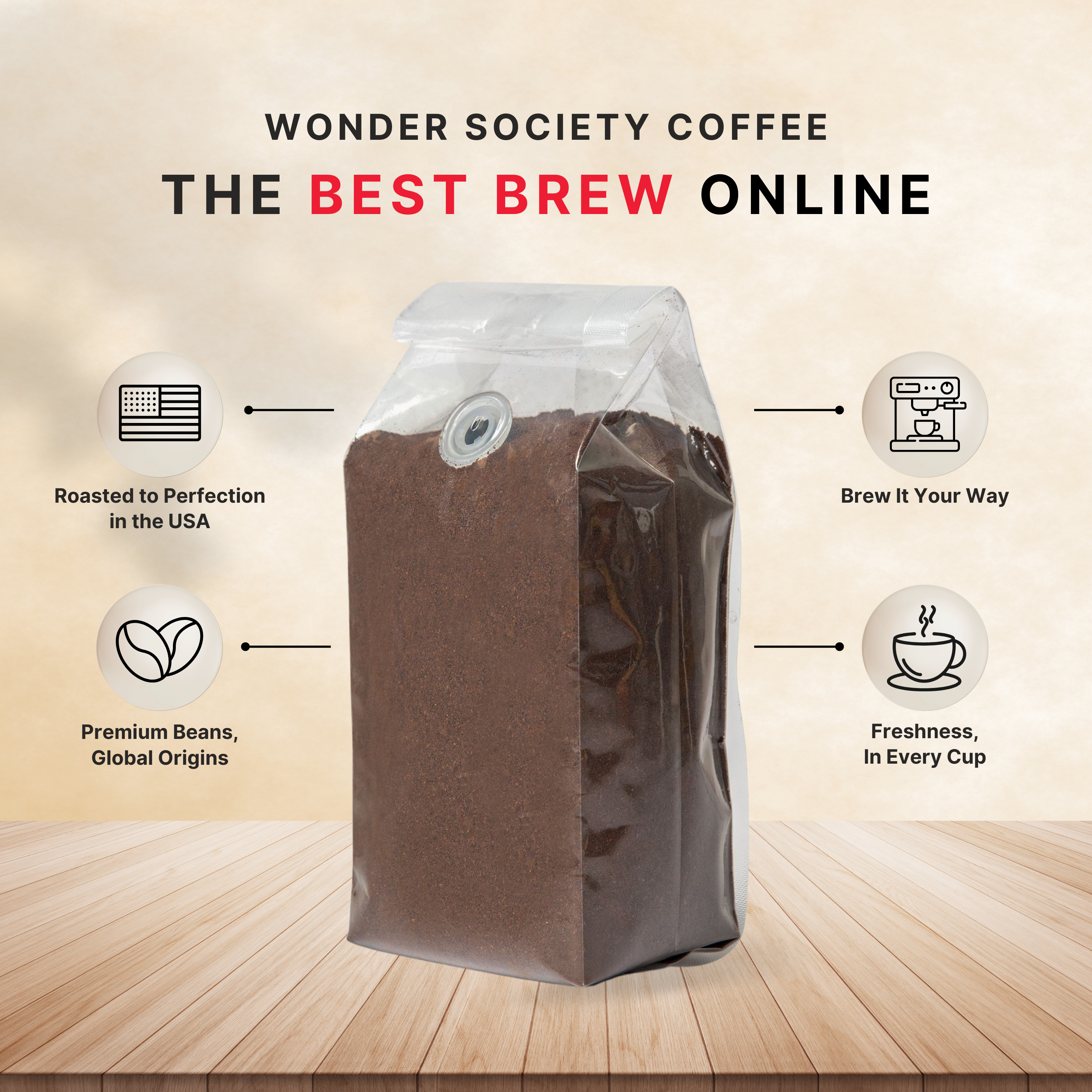 Morning Blend Coffee, Retro Comic Medium Roast, 12oz