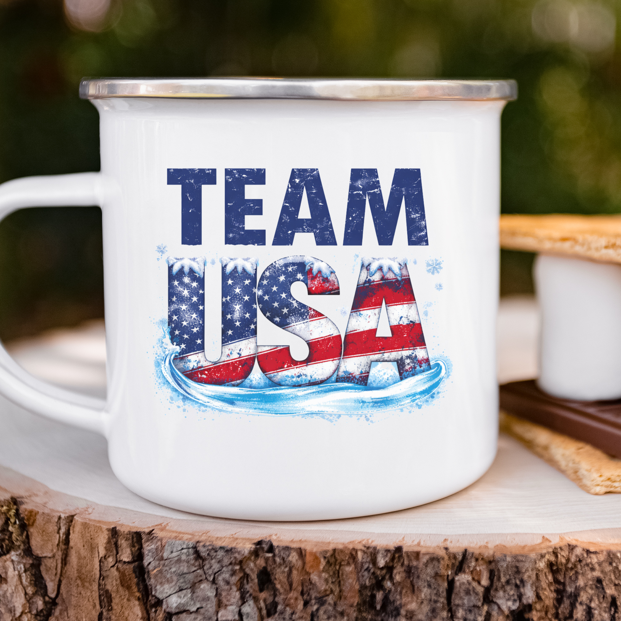 Team USA Winter Olympics 2026 Camping Mug, 12oz Steel Coffee Mug