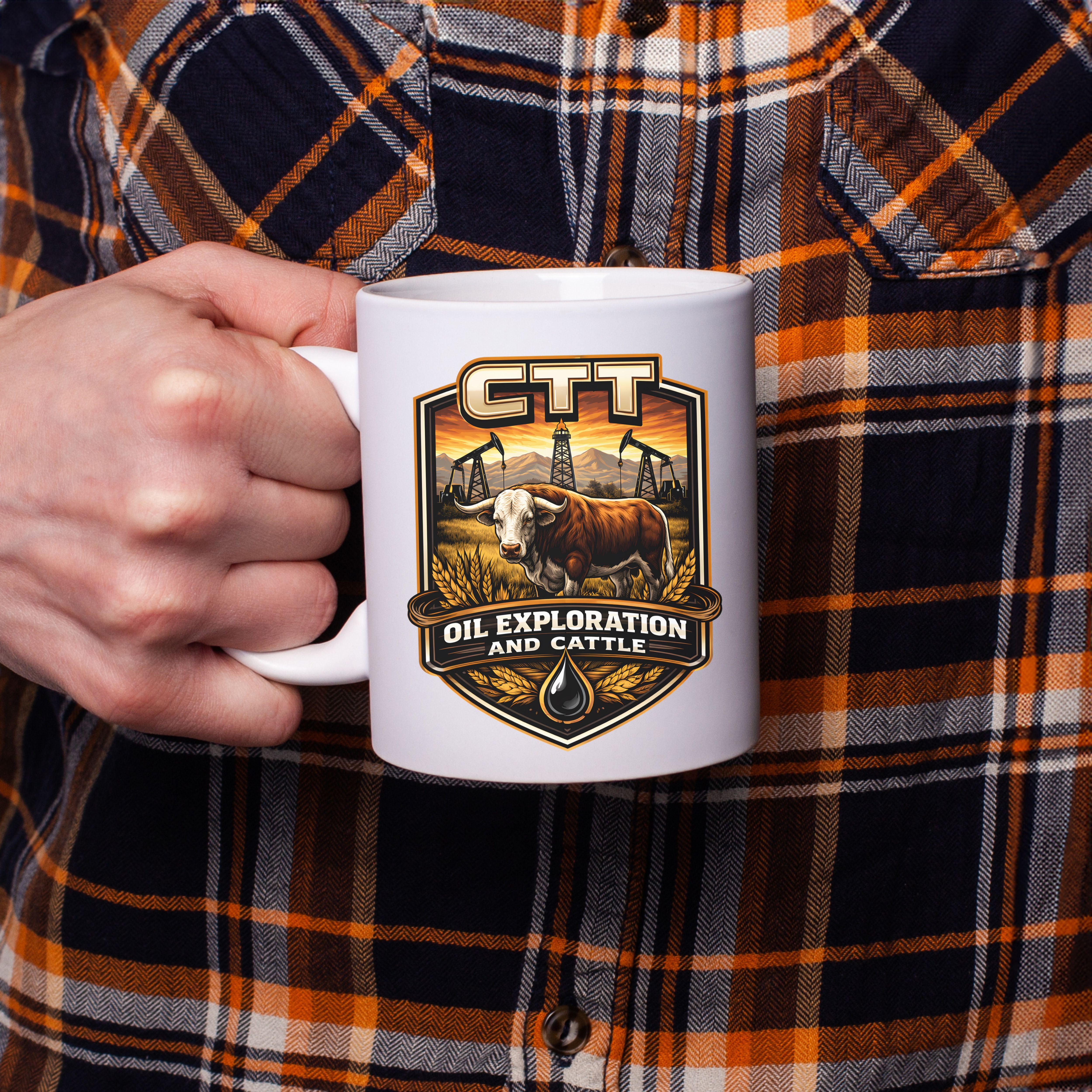 CTT Oil Exploration And Cattle Mug
