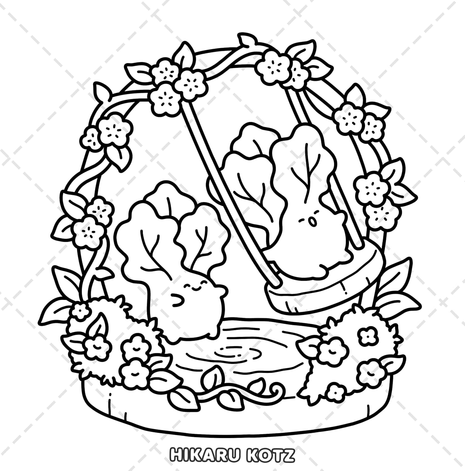 Veggie Life: Fruits and Vegetables Coloring Book for Adults and Teens