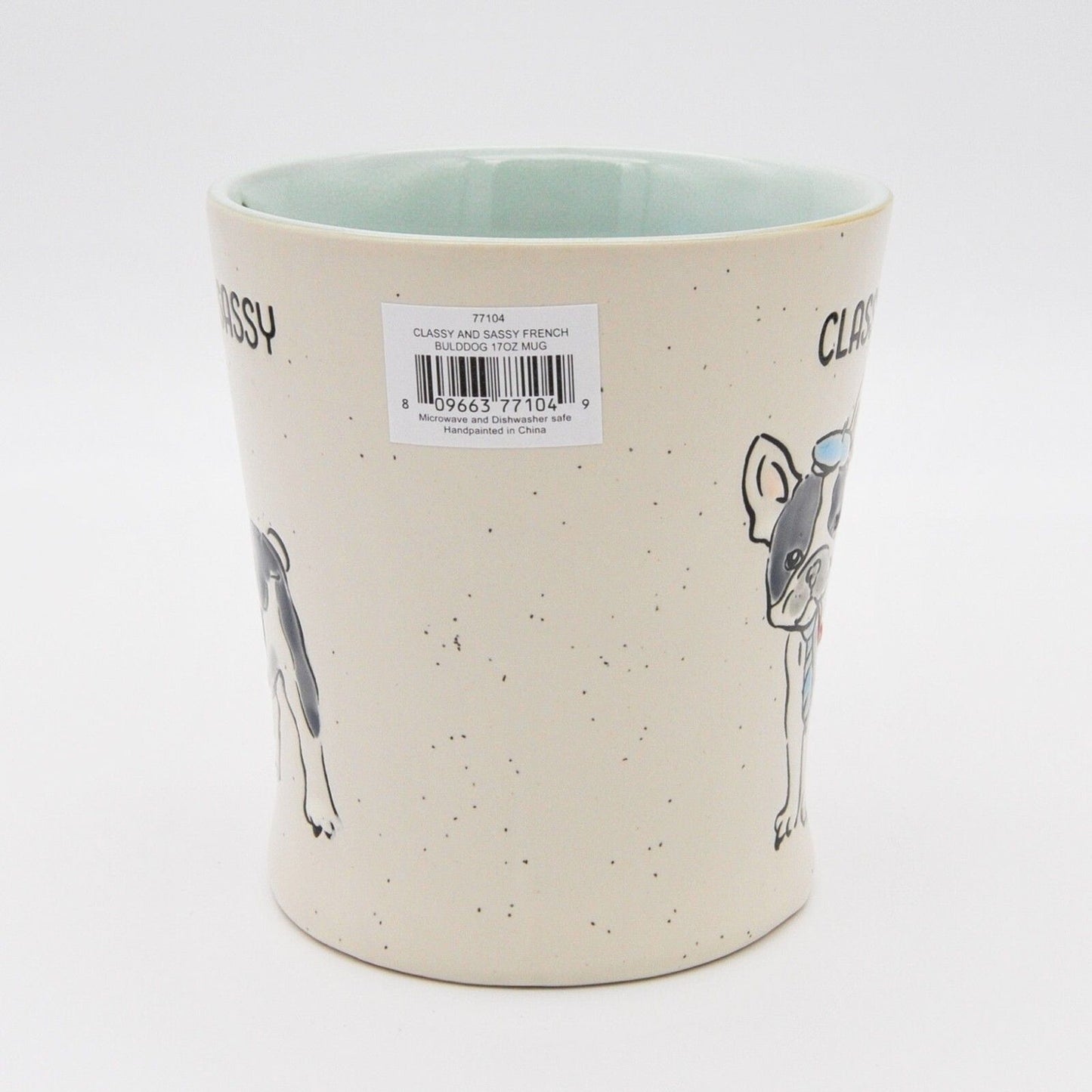 Classy & Sassy French Bulldog Mug, 17oz Ceramic Coffee Cup by Spectrum Designz