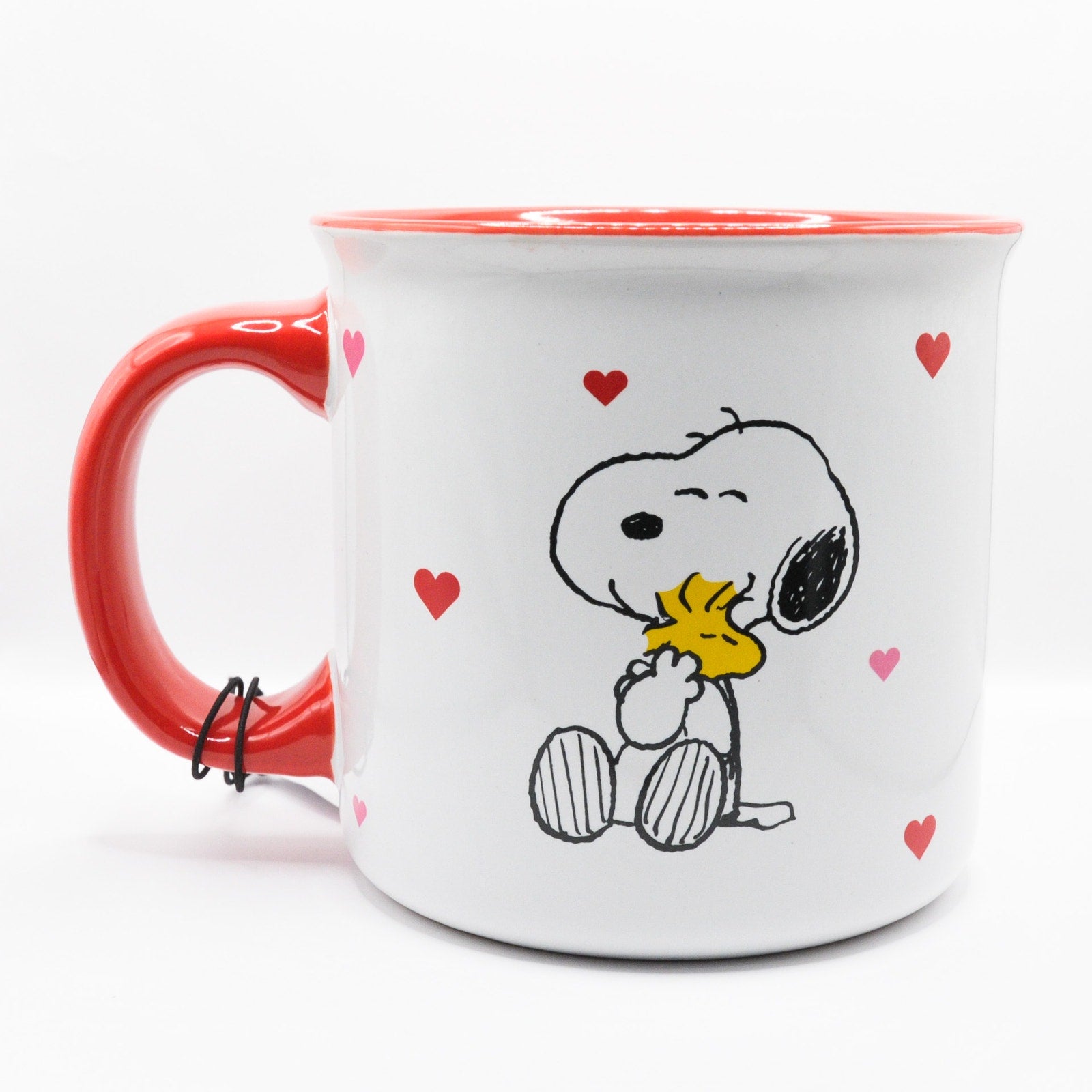 Peanuts Valentine's Day Mug, Snoopy and Charlie Brown, 20oz Ceramic Coffee Cup