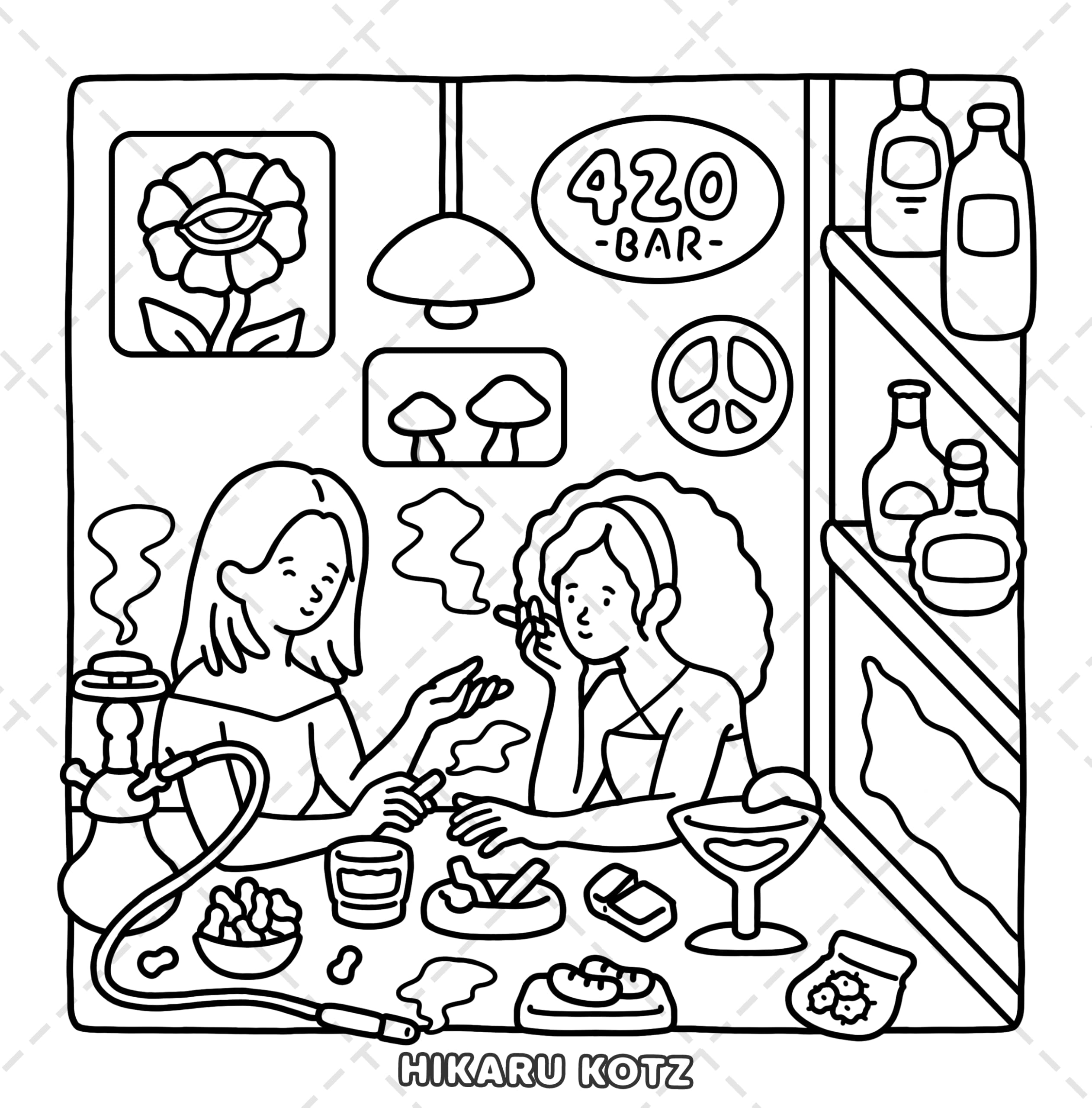 Stoner Life: High and Wild Coloring Book for Adults