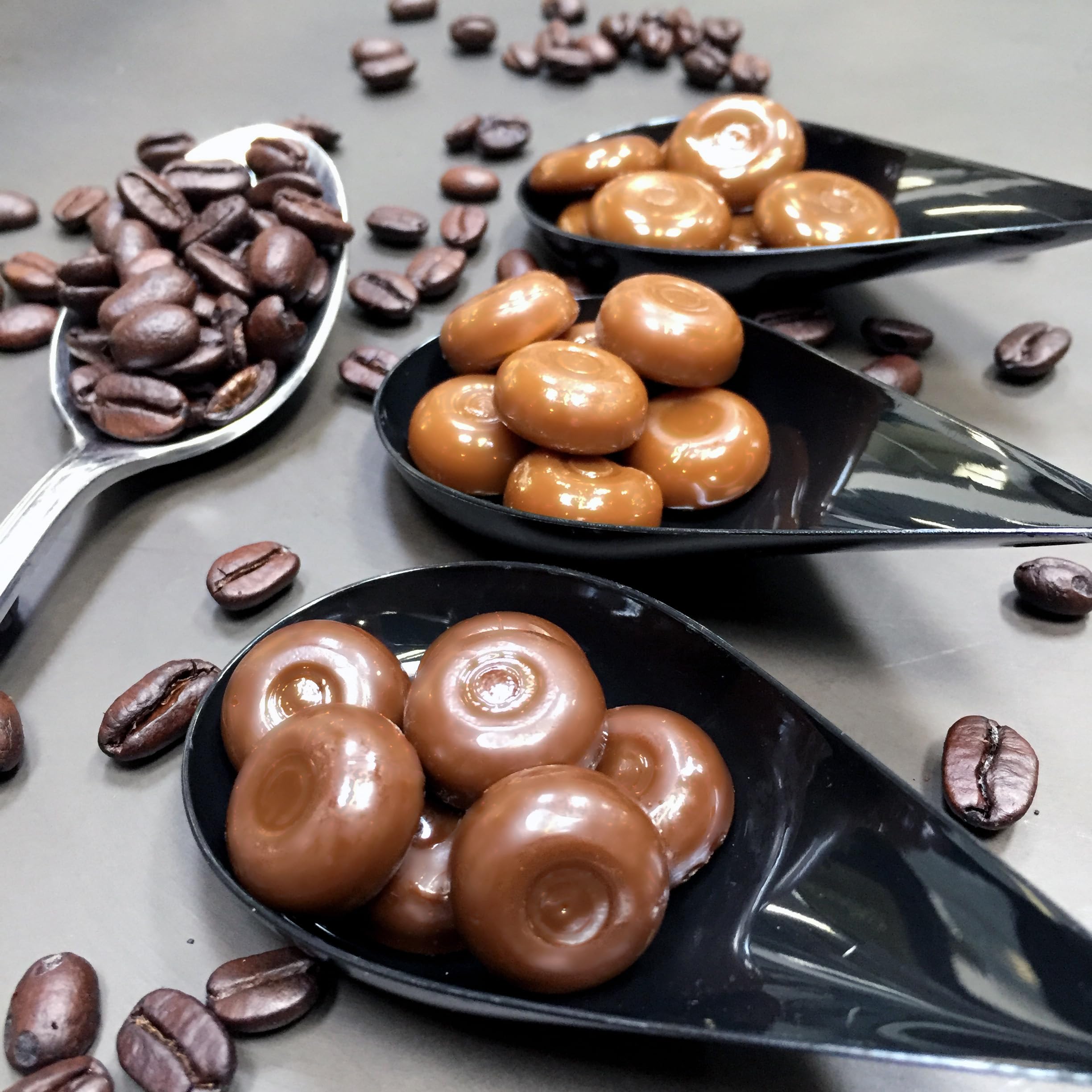 Espresso Candy, 1 Pound Jar, Individually Wrapped Hard Candy with Espresso Filled Center, Made with Real Sumatran Coffee, Halal