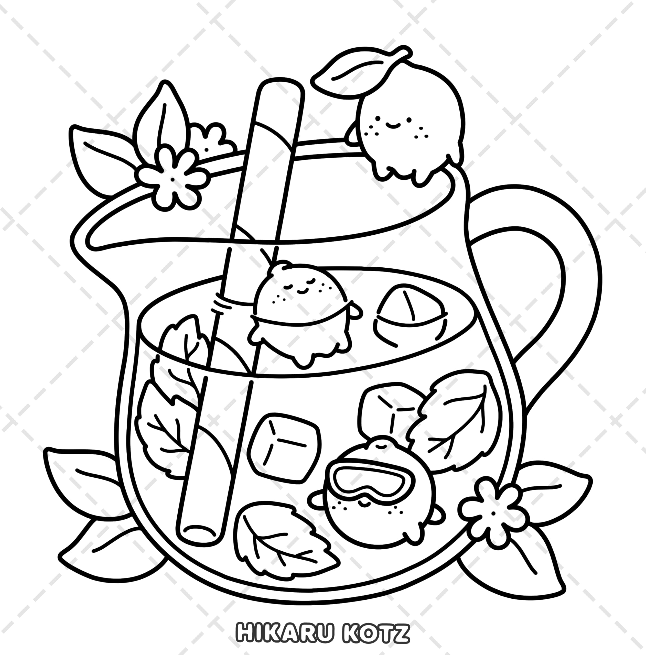 Veggie Life: Fruits and Vegetables Coloring Book for Adults and Teens