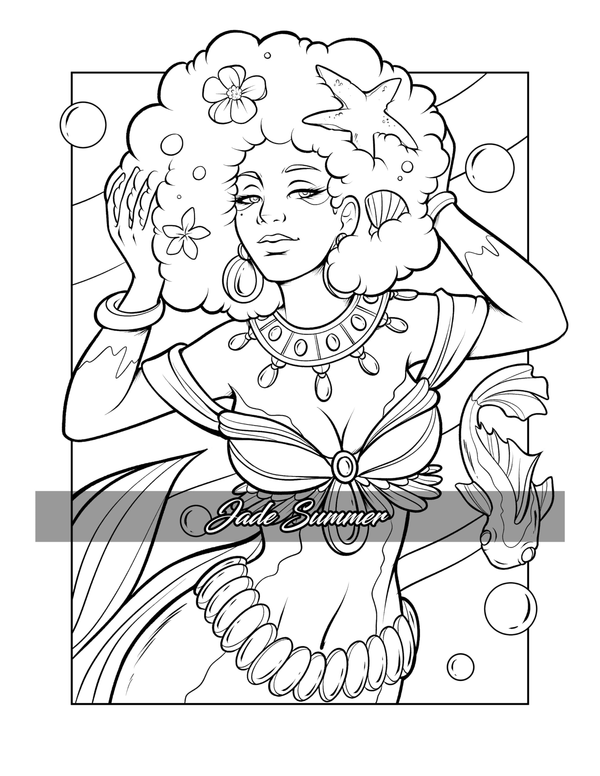 Magical Mermaids: An Adult Coloring Book with Beautiful Mermaids and Fantasy Scenes for Stress Relief and Relaxation