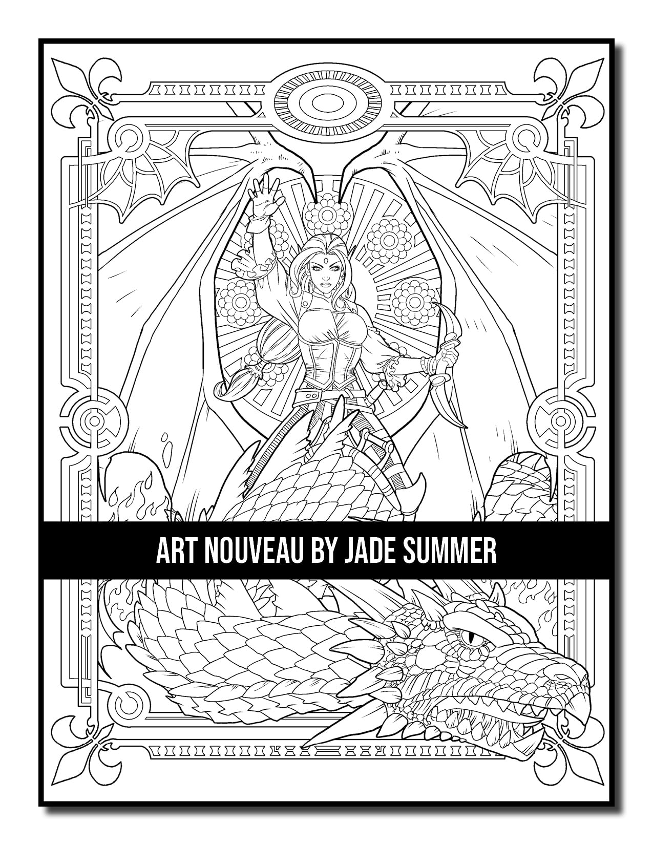 Art Nouveau: An Adult Coloring Book with Fantasy Women, Mythical Creatures, and Detailed Designs for Relaxation
