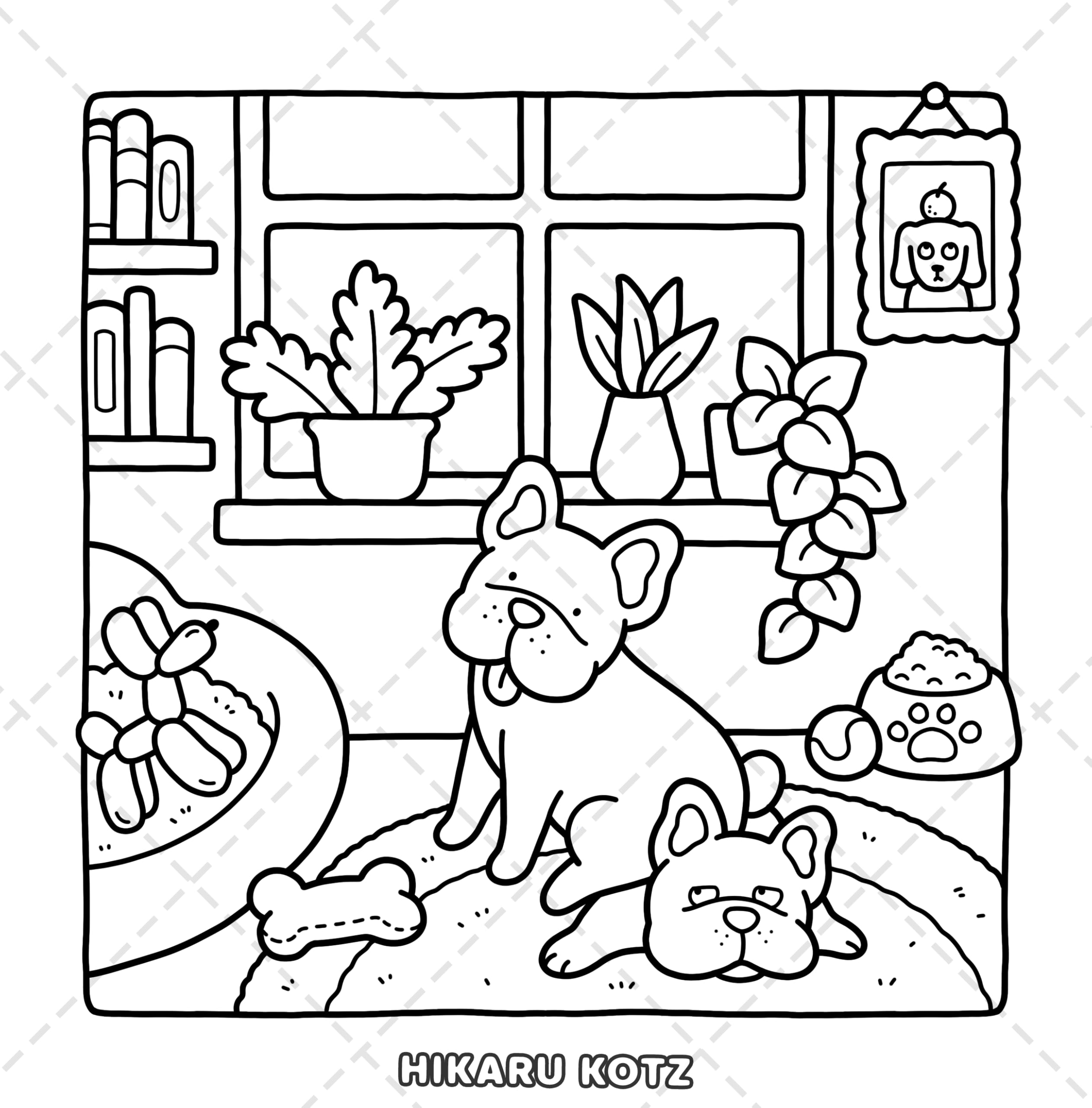 Dog Moments: Puppy Life Coloring Book for Adults and Teens (Cat & Dog Coloring Book)