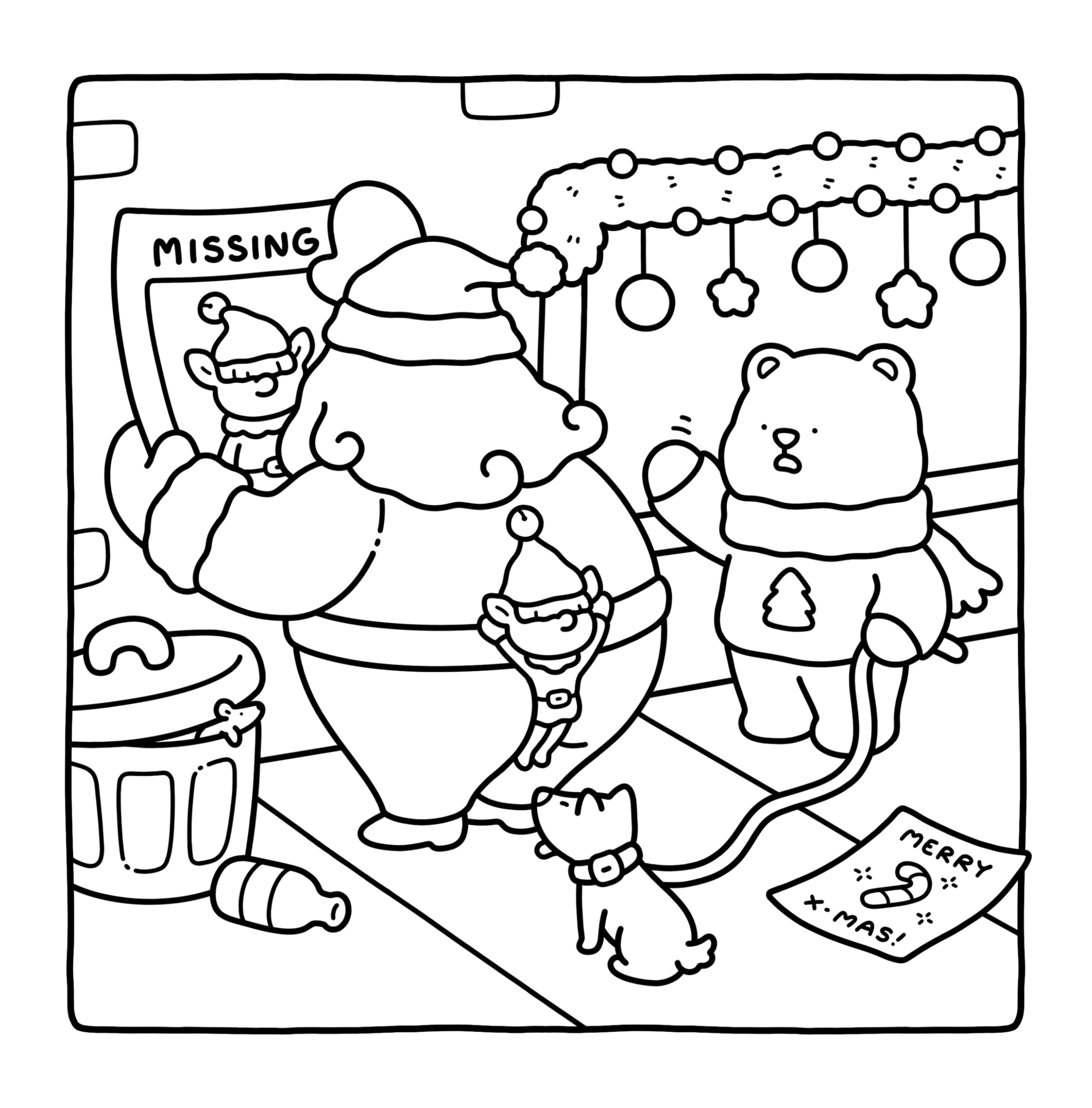 Silly Christmas: Cozy and Funny Coloring Book for Adults and Teens (Silly Funny Coloring Book)