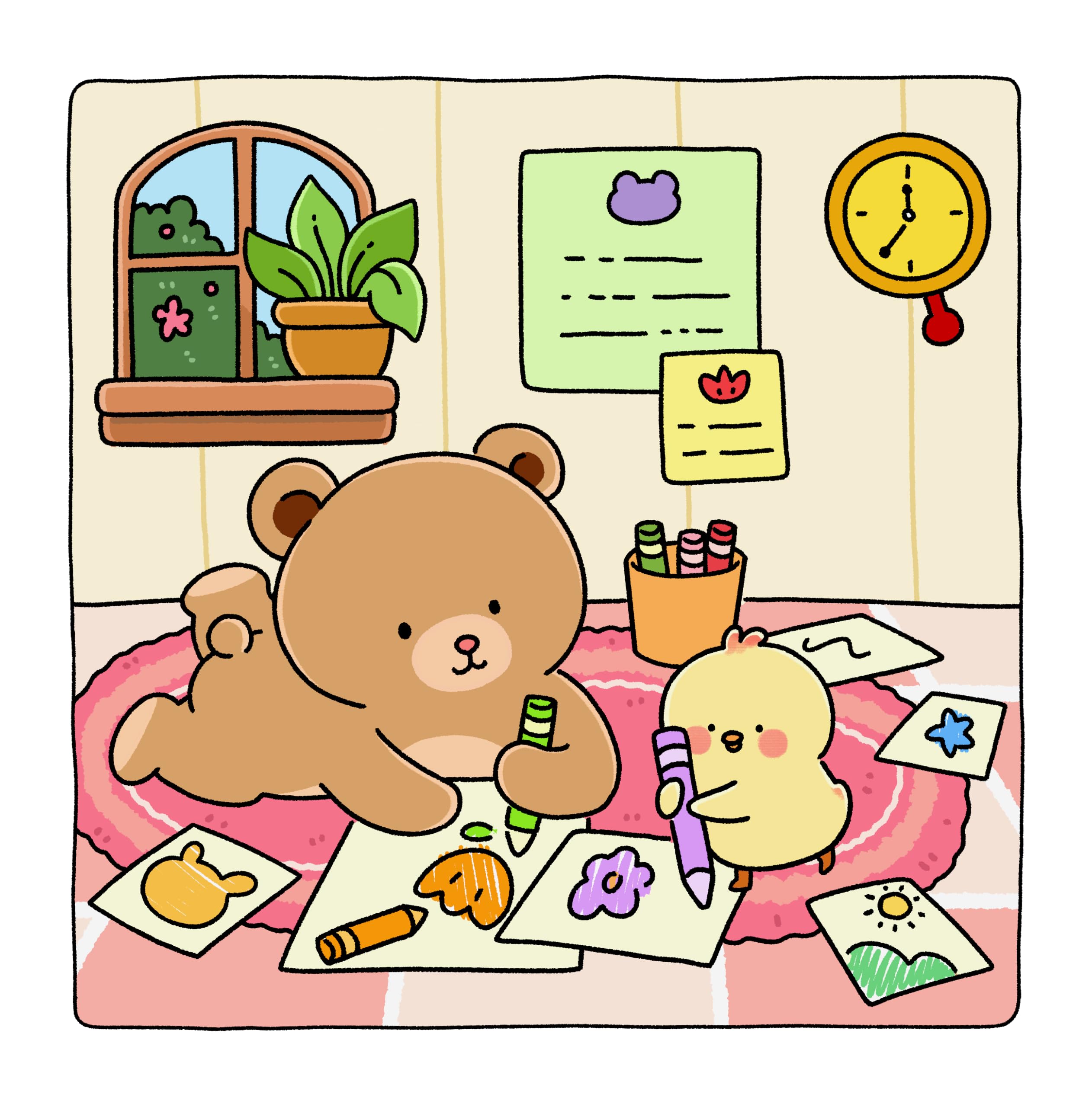 Gummy & Pecky: Super Cute Coloring Book for Adults and Teens about Besties and Their Heartwarming Adventures