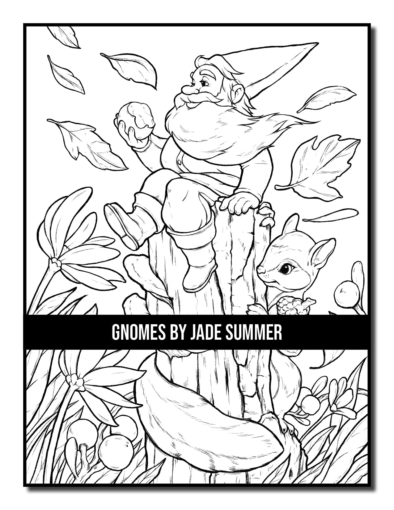 Gnomes: A Fantasy Coloring Book for Adults and Kids with Adorable Characters, Whimsical Scenes, and More!