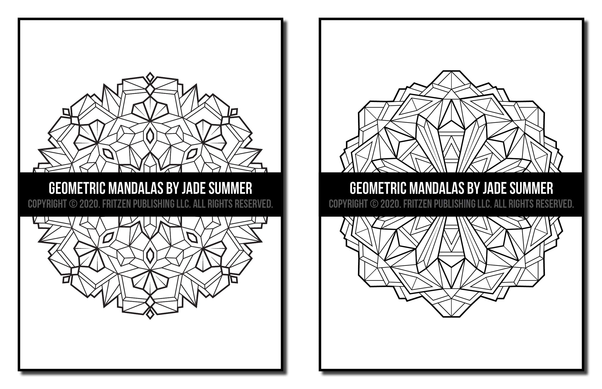Geometric Mandalas: An Adult Coloring Book with 50 Unique Mandalas for Relaxation and Stress Relief